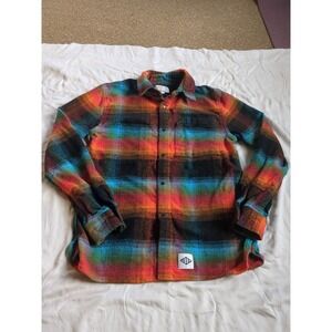 Signature Innovation Group Flannel Snap Shirt Shacket Sz Small USA Made Plaid